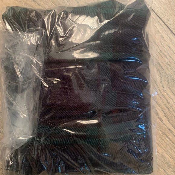 NWT LANDS' END GIRLS TOP OF KNEE SHIRT CLASSIC NAVY/EVERGREEN LG PLAID 16 - Picture 4 of 5